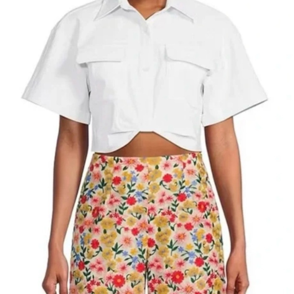 Antonio Melani x The Nat Note NWT Frankie Cropped Twisted Top size large